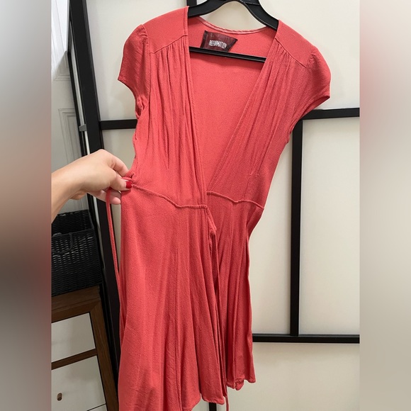 Reformation Coral Pink Mini Dress - Picture 3 of 4